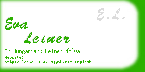 eva leiner business card